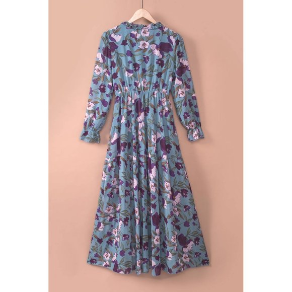 Wild Lotus Ruffle Tiered Maxi Dress - Picture 9 of 16